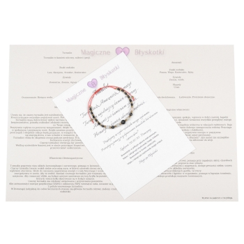 Bransoletka celebrytka czarny TURMALIN AMAZONIT HEMATYT ochrona i spokój